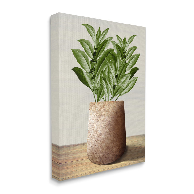 «Greenery In Tissé Pot à Fleurs» par Marcus Prime, H 30 po x l 24 po x P 1,5 po
