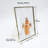 Elegant Gold Metal Floater Frame Set - Minimalist Tabletop Display For Love And Family Photos