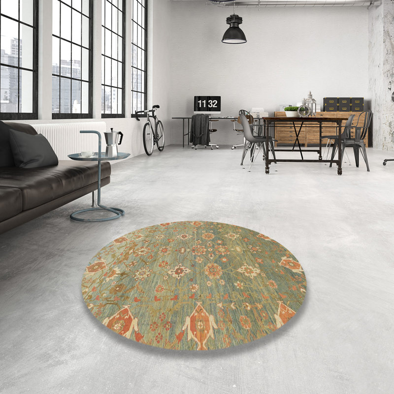 Abstract Indoor Rug, Round 8'