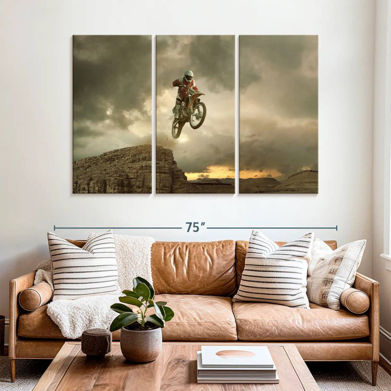 Sireci Dirt Bike Stunt, 42" H x 65" W