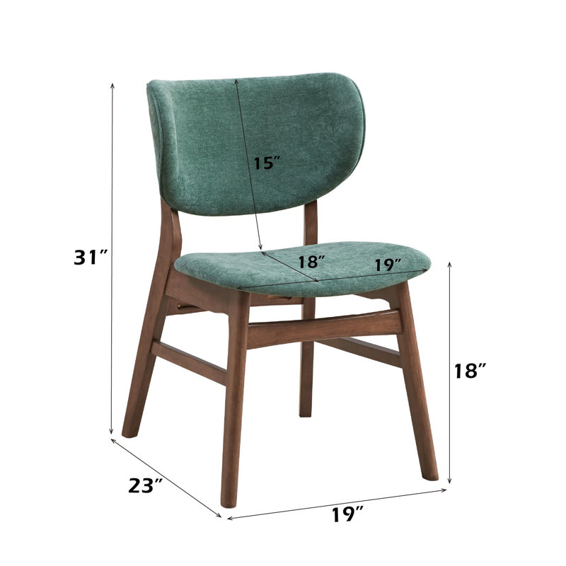 Ensemble de 2 chaises d'appoint Bevis Green