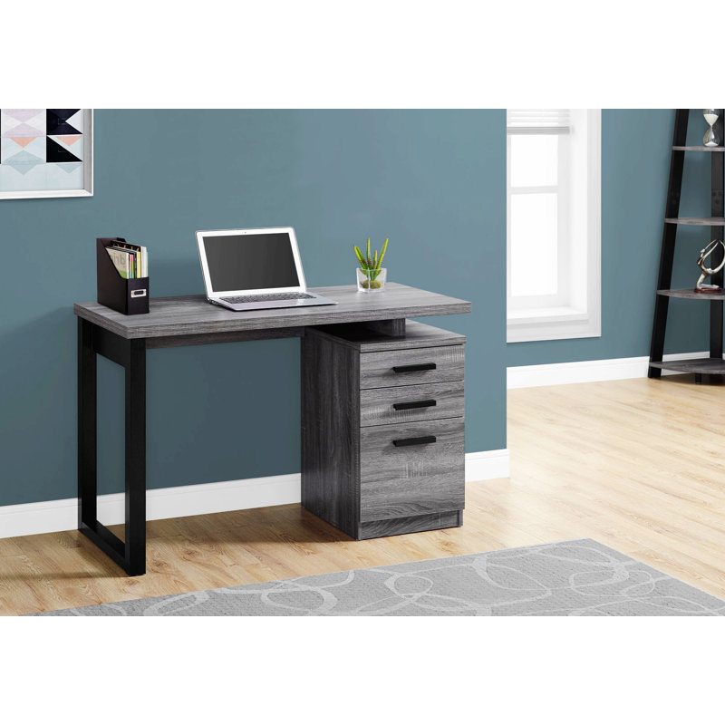 Bureau d'ordinateur moderne avec 3 tiroirs de rangement pour le bureau personnel