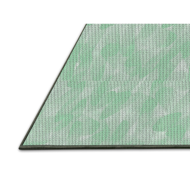 Tapis vert tissé à la machine, Rectangle 5 pi x 7 pi