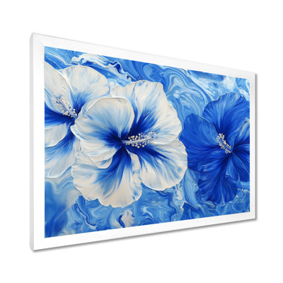 Velvet Blue Hibiscus Dream I - Hibiscus Wall Décor