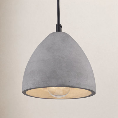 Zac 1 - Light Concrete Dome Pendant