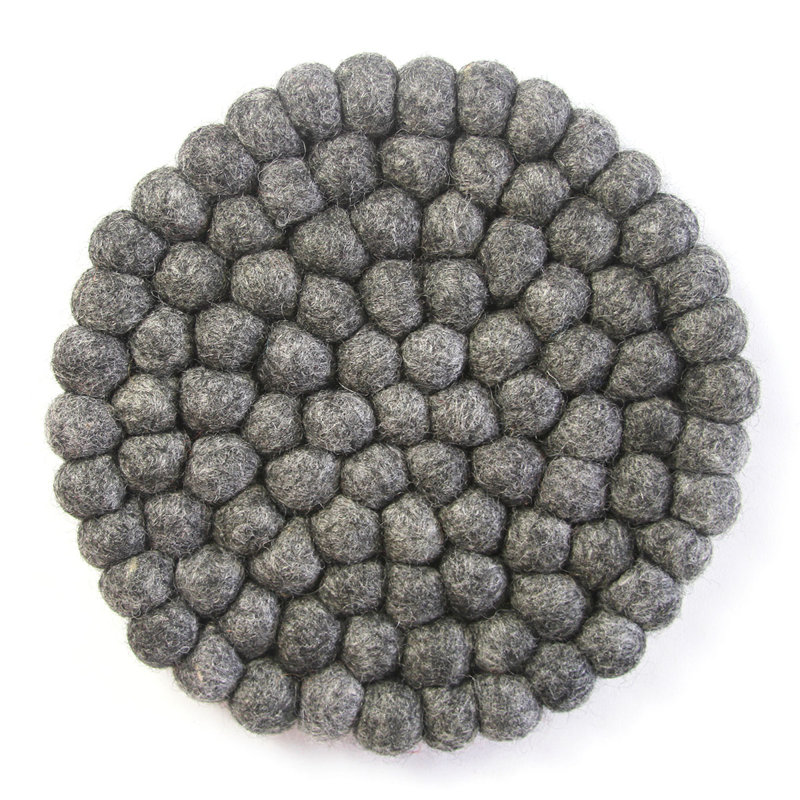 Round 4 Piece Coaster Set, Dark Gray