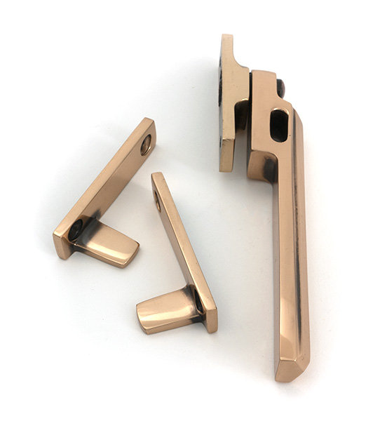 Art Deco Night-Vent Locking Fastener, Polished Bronze
