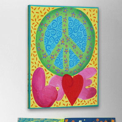 «Peace Love», reproduction sur toile tendue