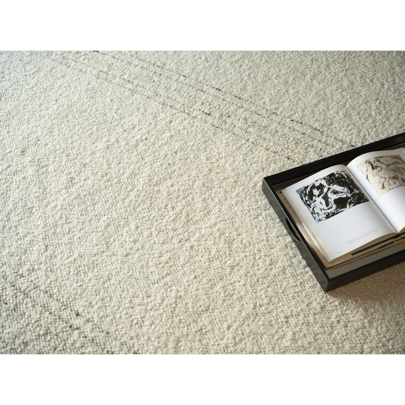 Kokomo Flatweave Wool Area Rug in Beige, Rectangle 8' x 10'