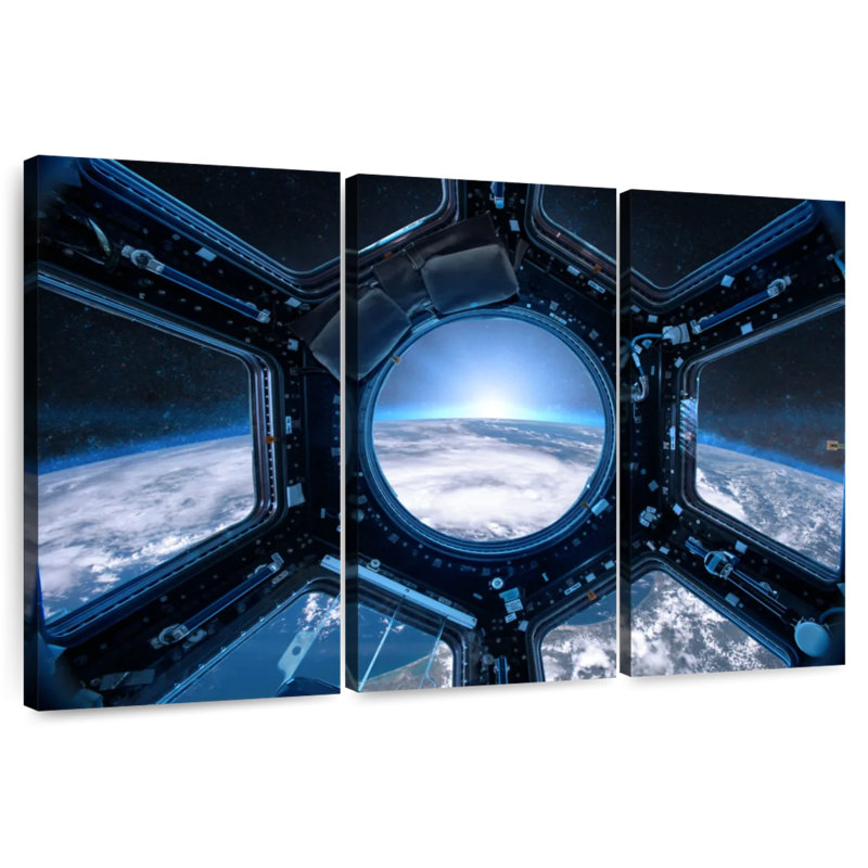 Oberle Earth From Space Station, 42" H x 65" W