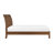 Brown Finish Headboard Queen Platform Bed, Transitional Look Bed With