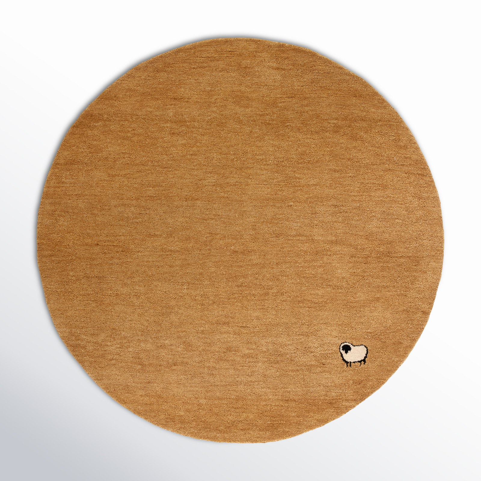 Racheal Gold Hand-Woven Rug, Round 6'