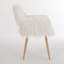 Chaise rembourrée confortable en fausse fourrure avec pieds en métal pour les sous-sols confortables