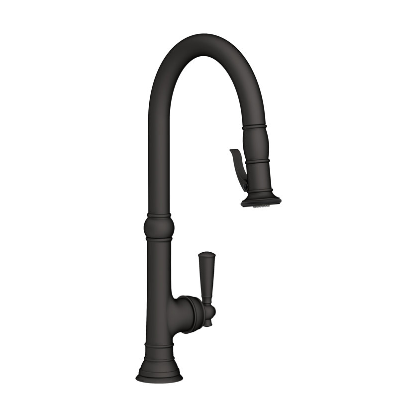 Pull-Down Kitchen Faucet - Trigger Spray, Flat Black