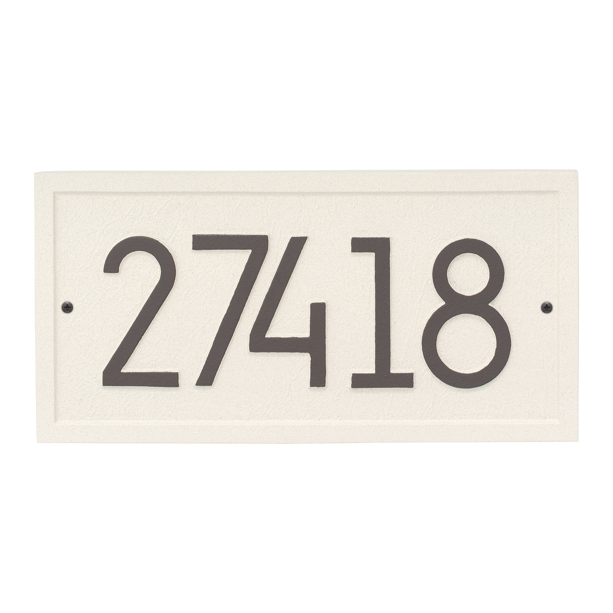 Modern Address Plaque, Coastal Clay, Yes