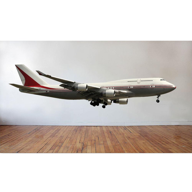 Décalcomanie murale Jumbo Jet, H 15,5 po x l 60 po
