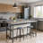 Grondin 47.24" Iron Kitchen Island Set-1016833062