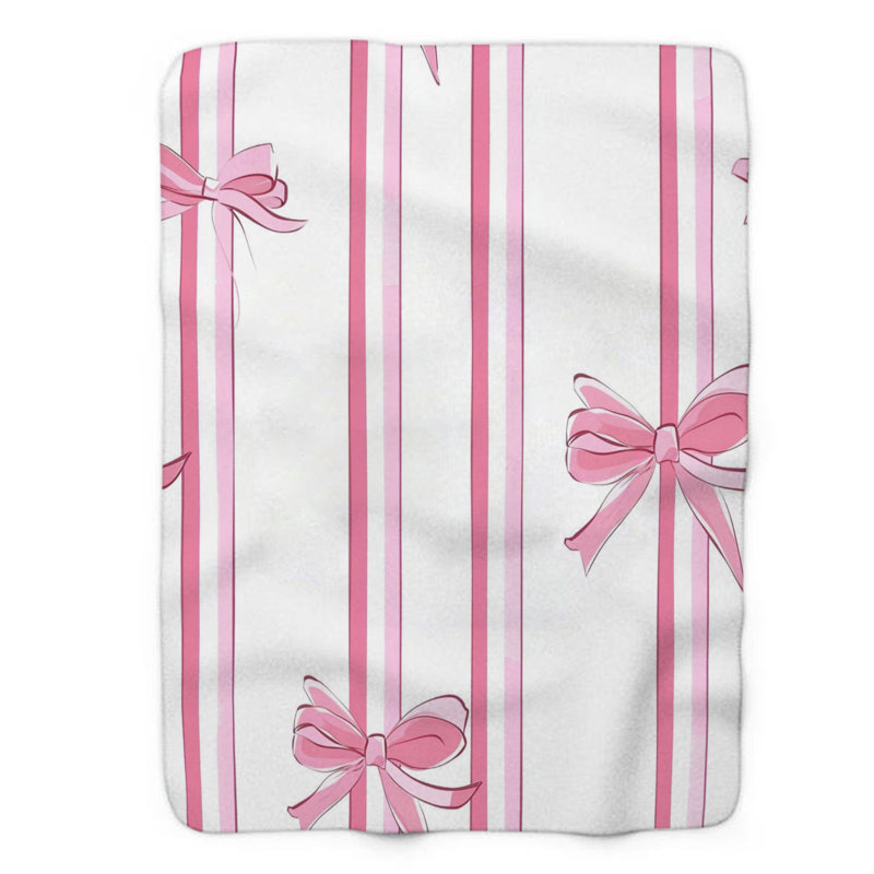 Bow Charm - 1 Piece Premium Blanket, 60" W x 80" L