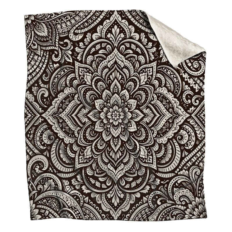Intricate Mandala Pattern Blankets, 60in W x 80in H