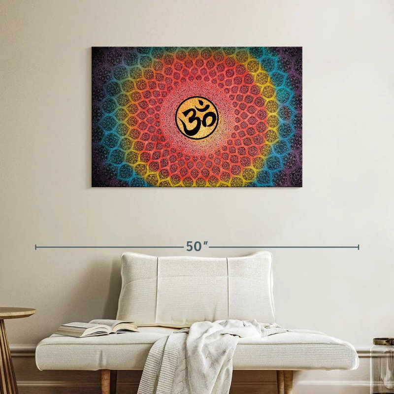 Kerrick Colorful Om Symbol, 26" H x 39" W