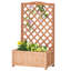 Lit de jardin surélevé en bois avec treillis Outsunny