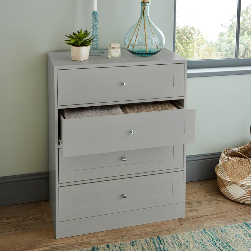 Merrigan 75cm W 4 - Drawer Chest of Drawers, Grey