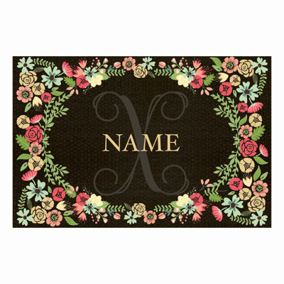 Non-Slip Floral Doormat