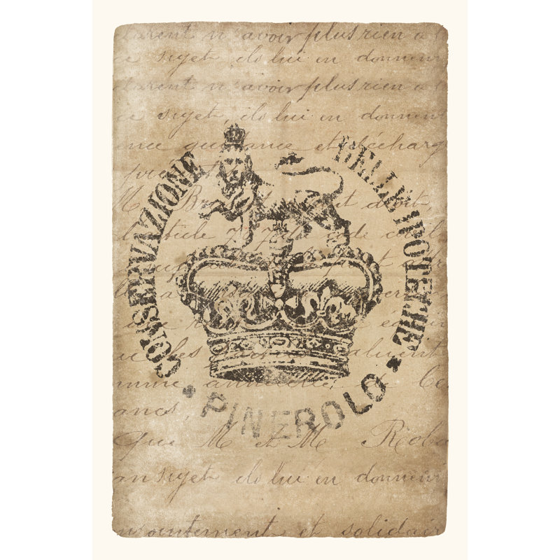 Vintage Seal IV Antique Border v3 par Wild Apple Portfolio 47833, H 18 po x l 12 po