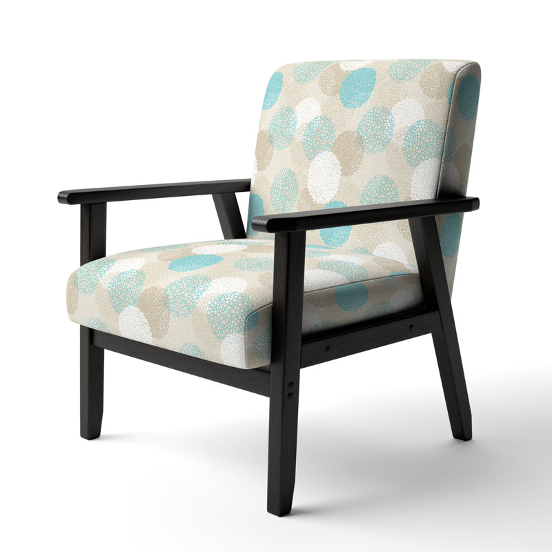 Fauteuil d'appoint rembourré à motif Blue Circle