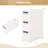 Inbox Zero 1 Pcs 3-drawer Narrow Rolling Storage Cabinet With Pull Handles Built-in Wheels