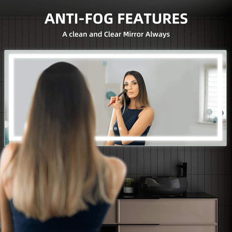Miroir de salle de bain Smart LED, 84" x 32"