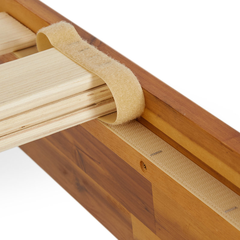 Vivian DELUXE Platform Bed Frame with Headboard – Acacia Wood