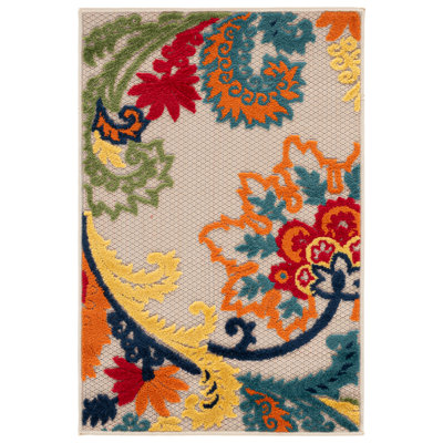 Purcellville Performance Floral Indoor/Outdoor Area Rug