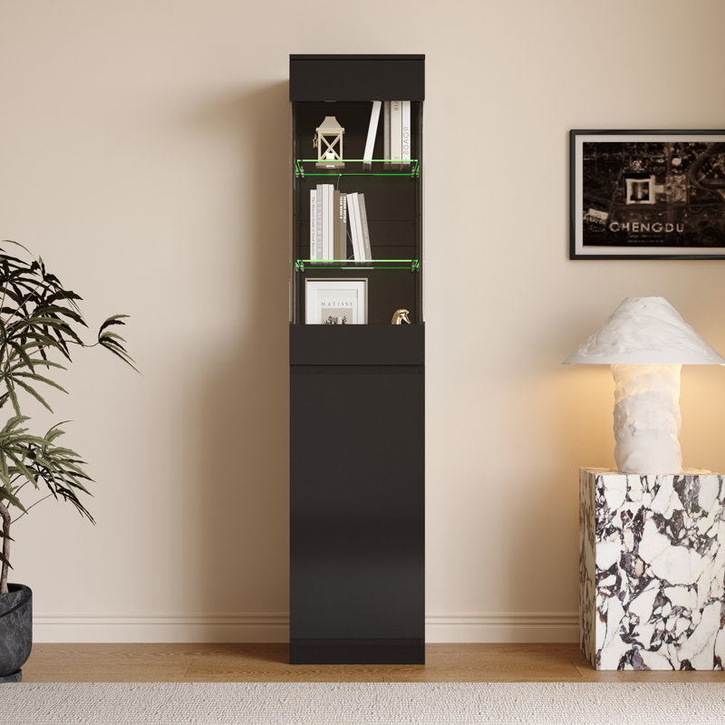71'' H X 15.7'' W Display Bookcase With Light