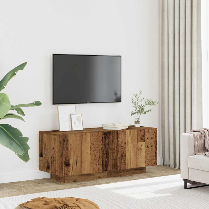 Ginasharine TV Stand for TVs up to 43", Old Wood