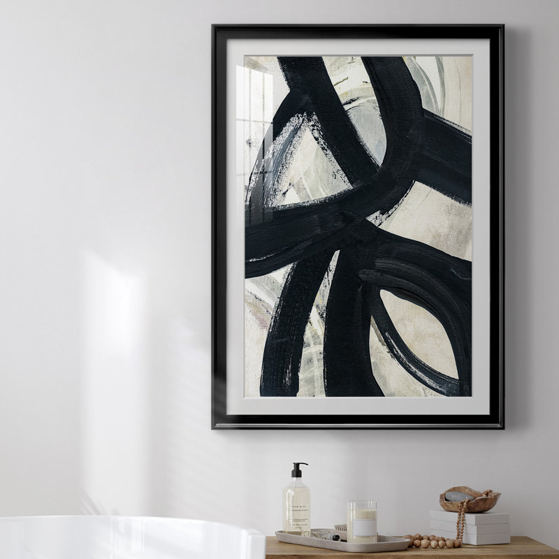 «A Day In Brooklyn», reproduction encadrée de qualité supérieure - prête à être accrochée, H 30,5 po x l 22,5 po, Noir