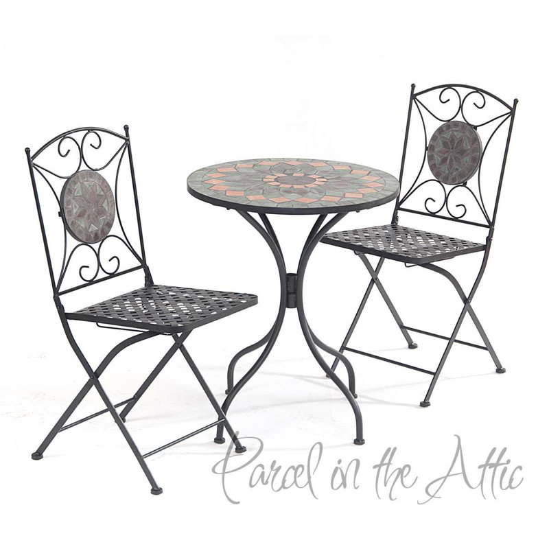 Melaney 2 - Person Patio Dining Set with Round Table