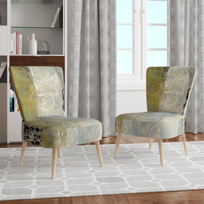 Chaise d'appoint rembourrée à motif floral - Chaise d'appoint moderne à motif floral