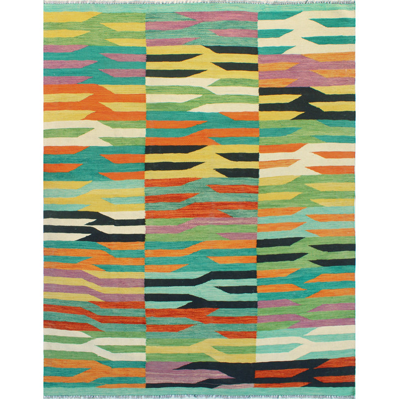 Modern Flatweave Abdalla Red Rug