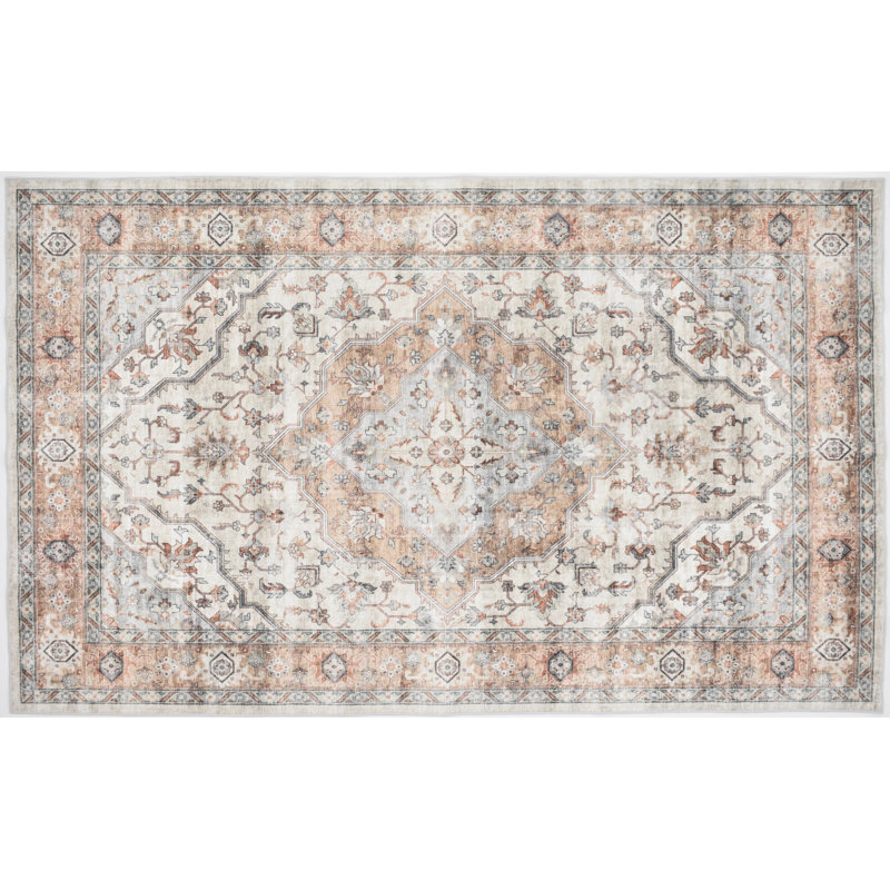 Whitley Marmalade Machine Washable Soft Touch Area Rug, Rectangle 5' x 7'