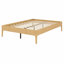 Structure de lit plateforme en bois robuste avec lattes de bois et support en métal-1456152473