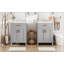 Meuble-lavabo moderne de 48 pouces avec lavabo en céramique, portes à fermeture en douceur, tiroir rabattable, tablettes de porte à double couche, solution de rangement élégante-48301824