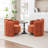 Sherpa Upholstered Barrel Chair-1867781353