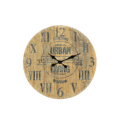 Jaydynn Solid Wood Wall Clock