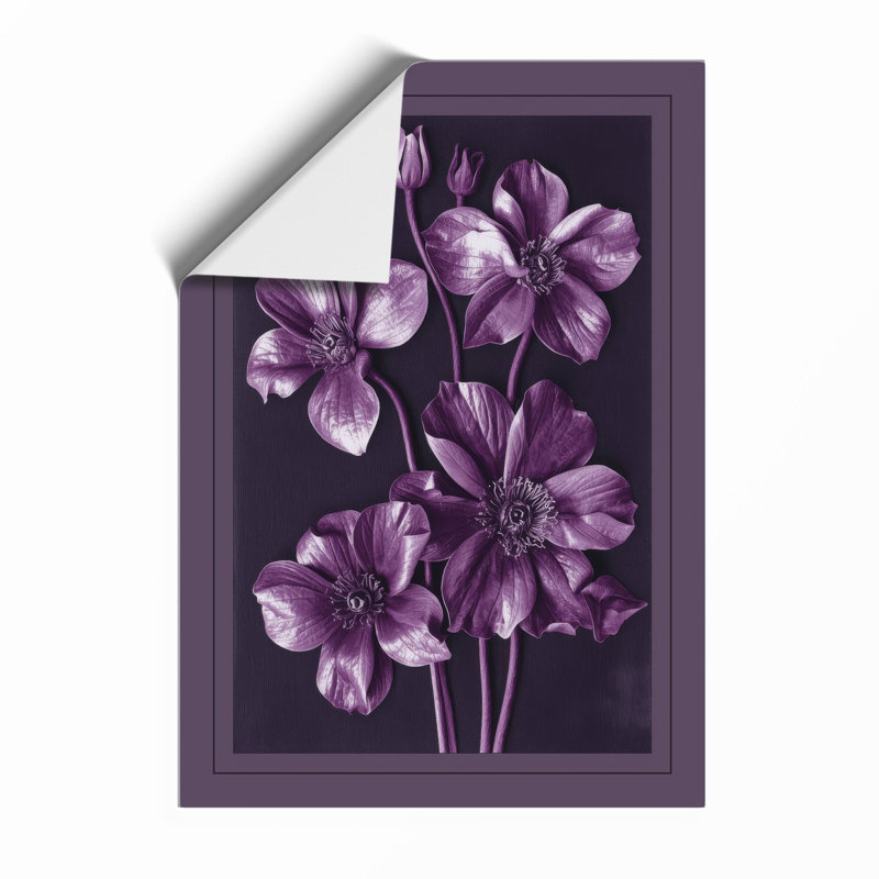 Purple Study Botanical - Framed Print, A1 - 84.1 x 59.4 cm, Unframed