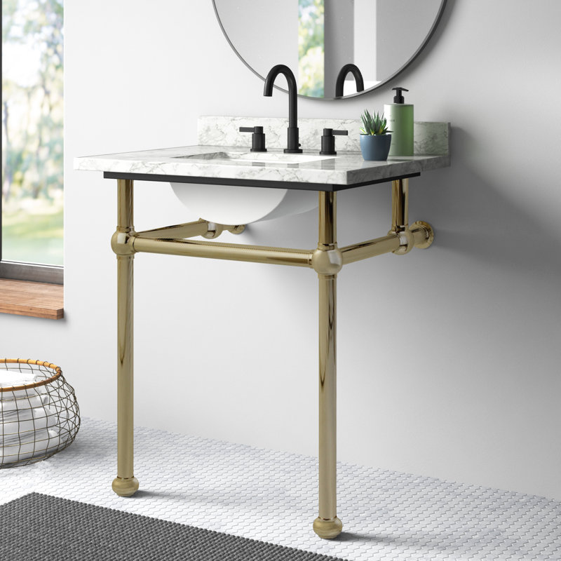 Kingston Brass Templeton Brass Console Sink Legs, Polished Nickel