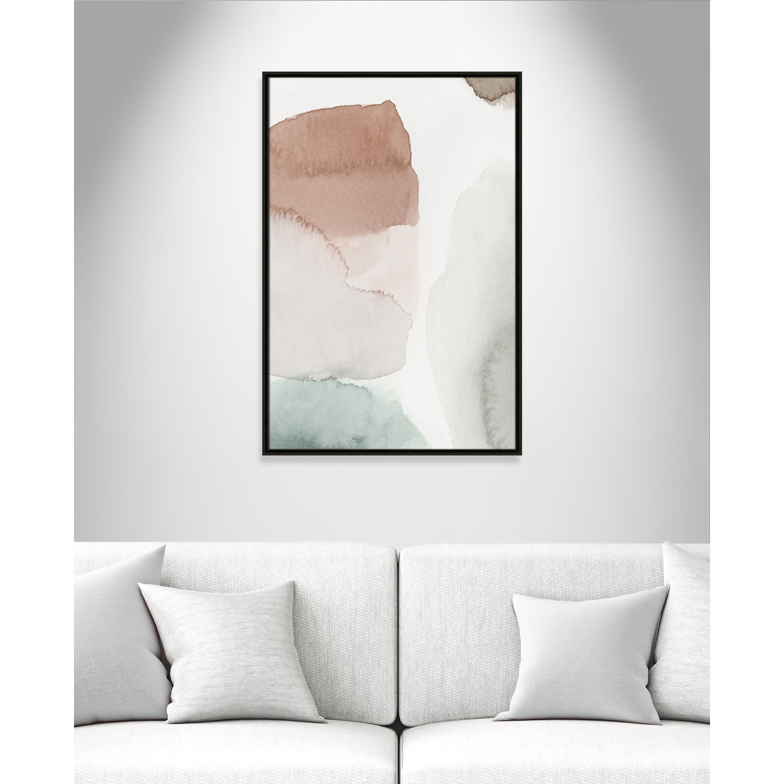 Weslyn "Hopeful II" Painting, 37.5" H x 25.5" W x 2" D, Espresso Framed
