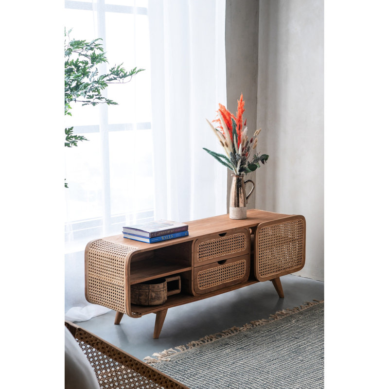 Armoire 59 po x 15 po x 20 po avec façade en bois naturel