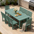 Ensemble de salle à manger d'extérieur 9 pièces avec chaise d'appoint