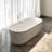 KISRAIS Cupc Certified 59'' X 30'' Freestanding Soaking Acrylic Bathtub With Chrome Overflow And Pop-Up Drain